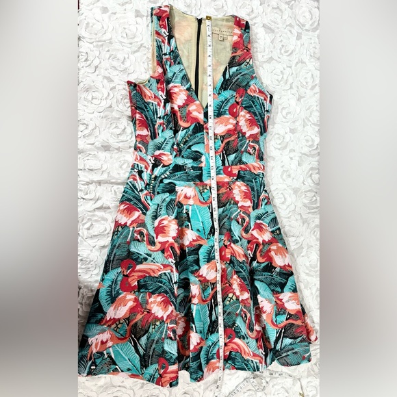 Elle Sasson Flamingo Tropical Print Dress, Size 2US/34UK A-Line Retails $995 - Picture 5 of 12